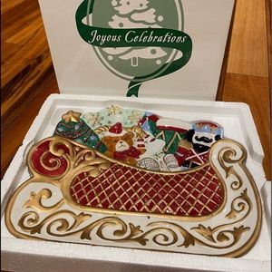 NIB Christmas Cookie Plate